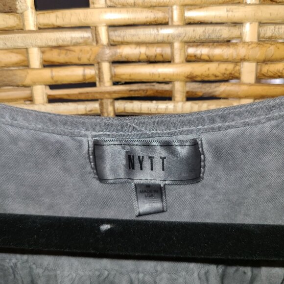 NYTT Dress Womens L Gray Acid Wash Tank Strappy V-Neck Sleeveless Pullover - Picture 3 of 5